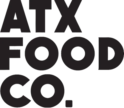 Black text 'ATX FOOD CO.' on a white background