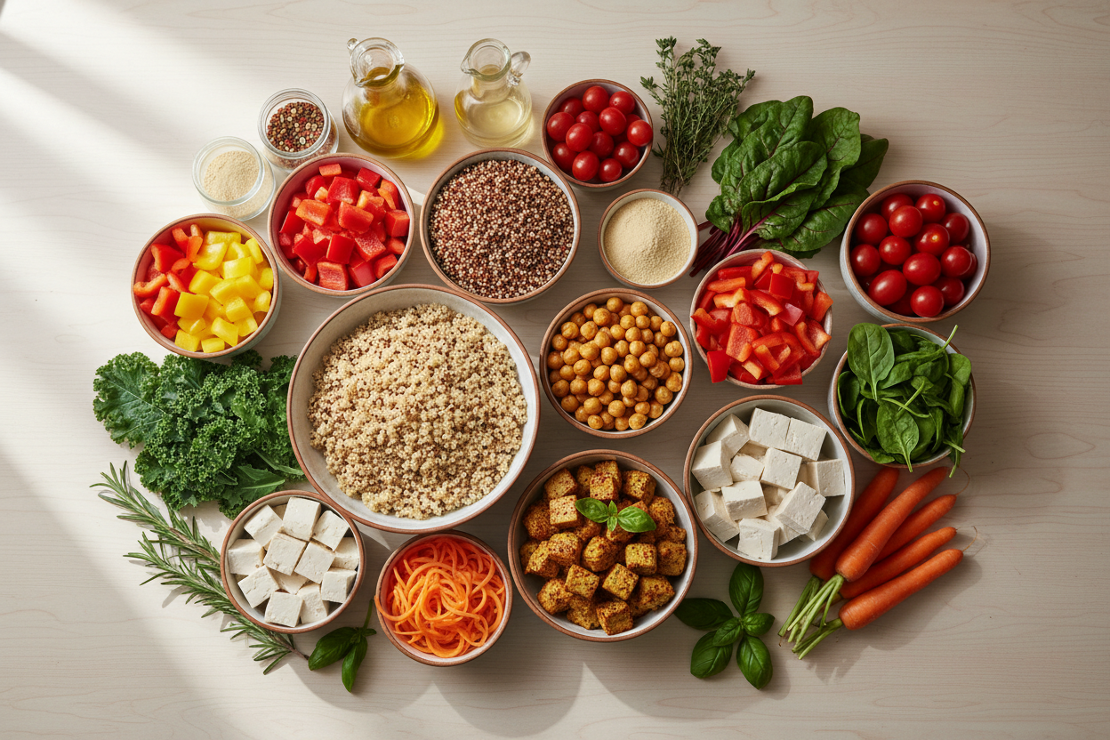 Vegan Meal Kit, no letters no numbers no labels